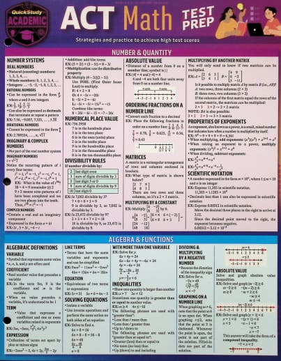 ACT Test Prep Math Quick Study
