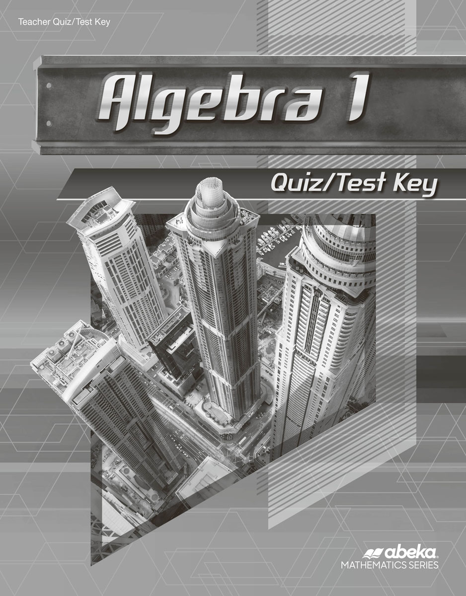 Algebra 1 Quiz and Test Key - Revised