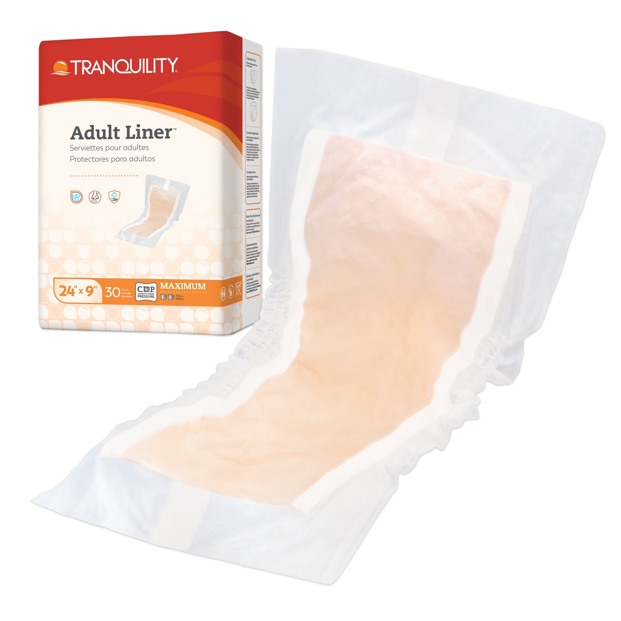 Tranquility Moderate Incontinence Liner, 9 x 24 Inch MK 435845