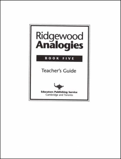 Ridgewood Analogies Book 5 Teacher Guide