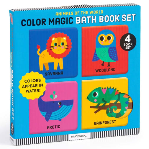 Animals of the World Color Magic Bath Book Set