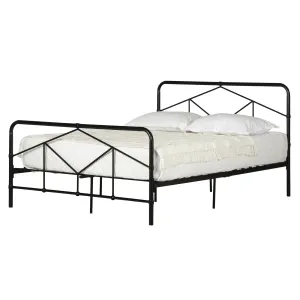 Geometric Metal Platform Bed