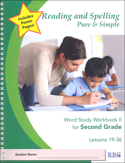 Reading & Spelling Pure & Simple Second Grade Word Study Workbook II