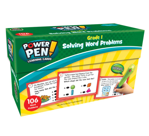 Power Pen Learning Cards Solving Word Problems Grade 1