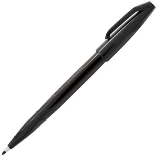 Pentel Arts Sign Pen Fiber-Tipped Pen, Black Ink