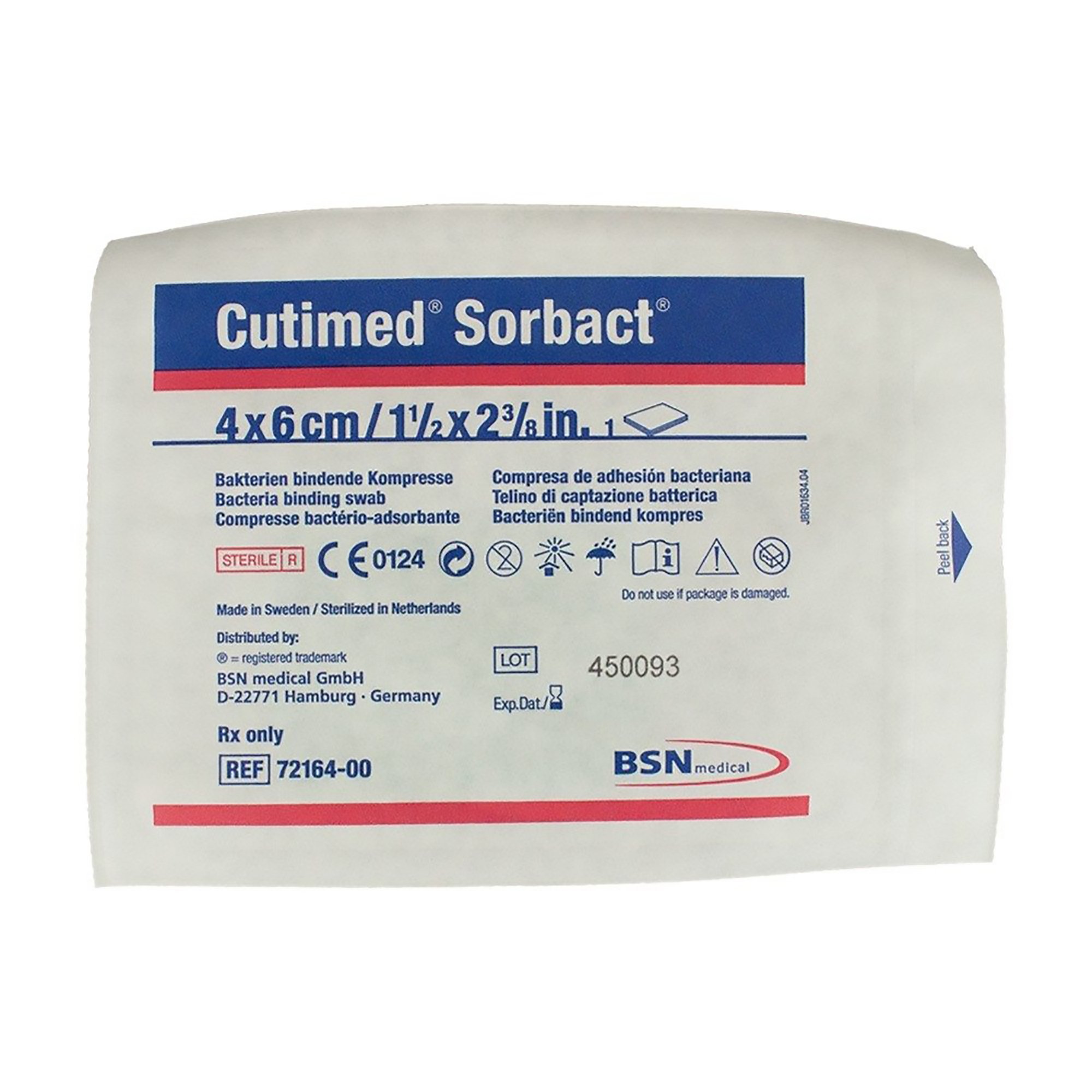 Cutimed Sorbact Antimicrobial Mesh Dressing, 1-3/5 x 2-2/5 Inch MK 794661