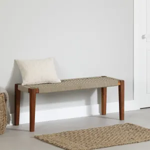 Wood and Rope Bench