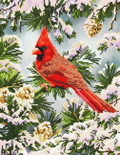 Good Fortune Cardinal Diamond Dotz Art Kit (Intermediate)
