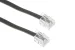RJ11 Straight Modular Telephone Cable, Silver, 25ft, 6P/4C