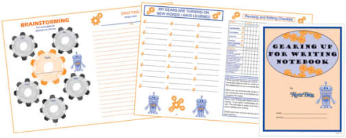 Gearing Up For Writing Notebook