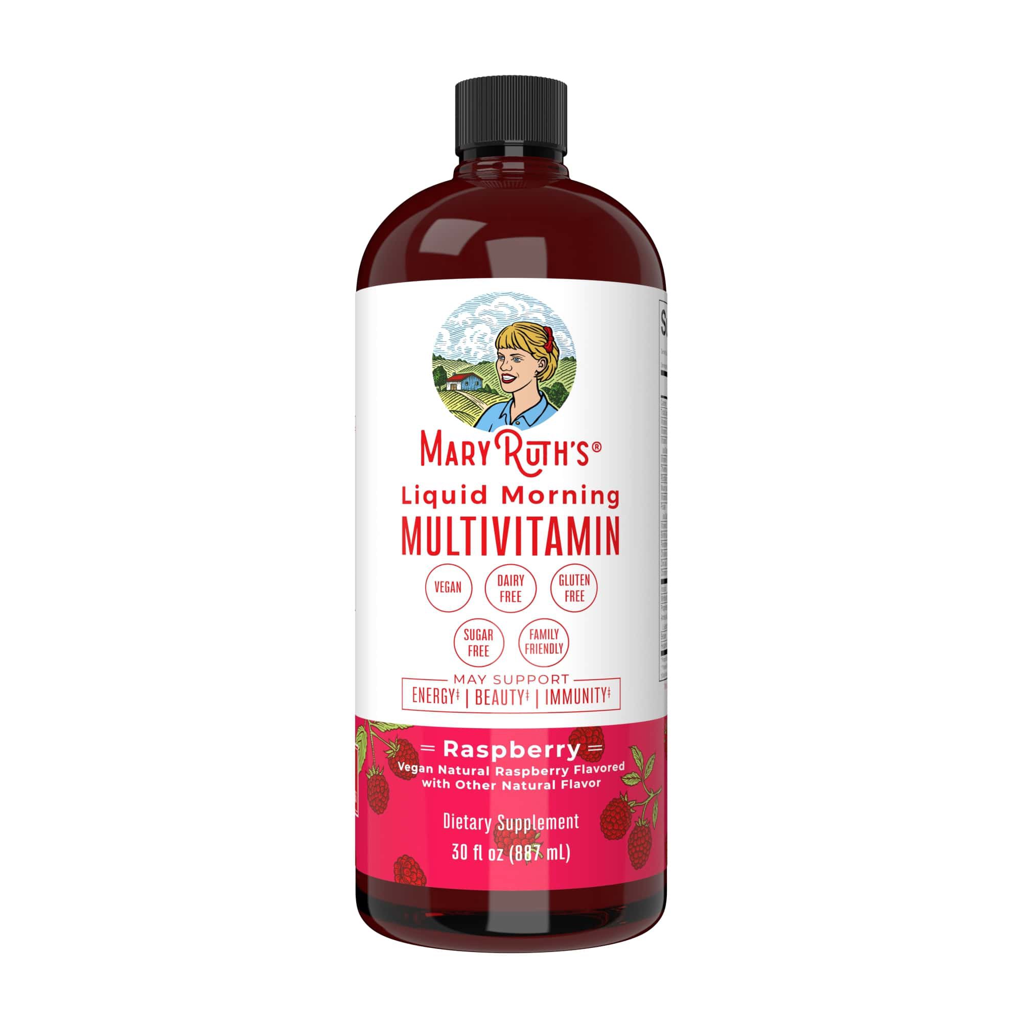 Mary Ruth's Liquid Morning Multivitamin, Raspberry Flavor, 30-ounce Bottle MK 1271761