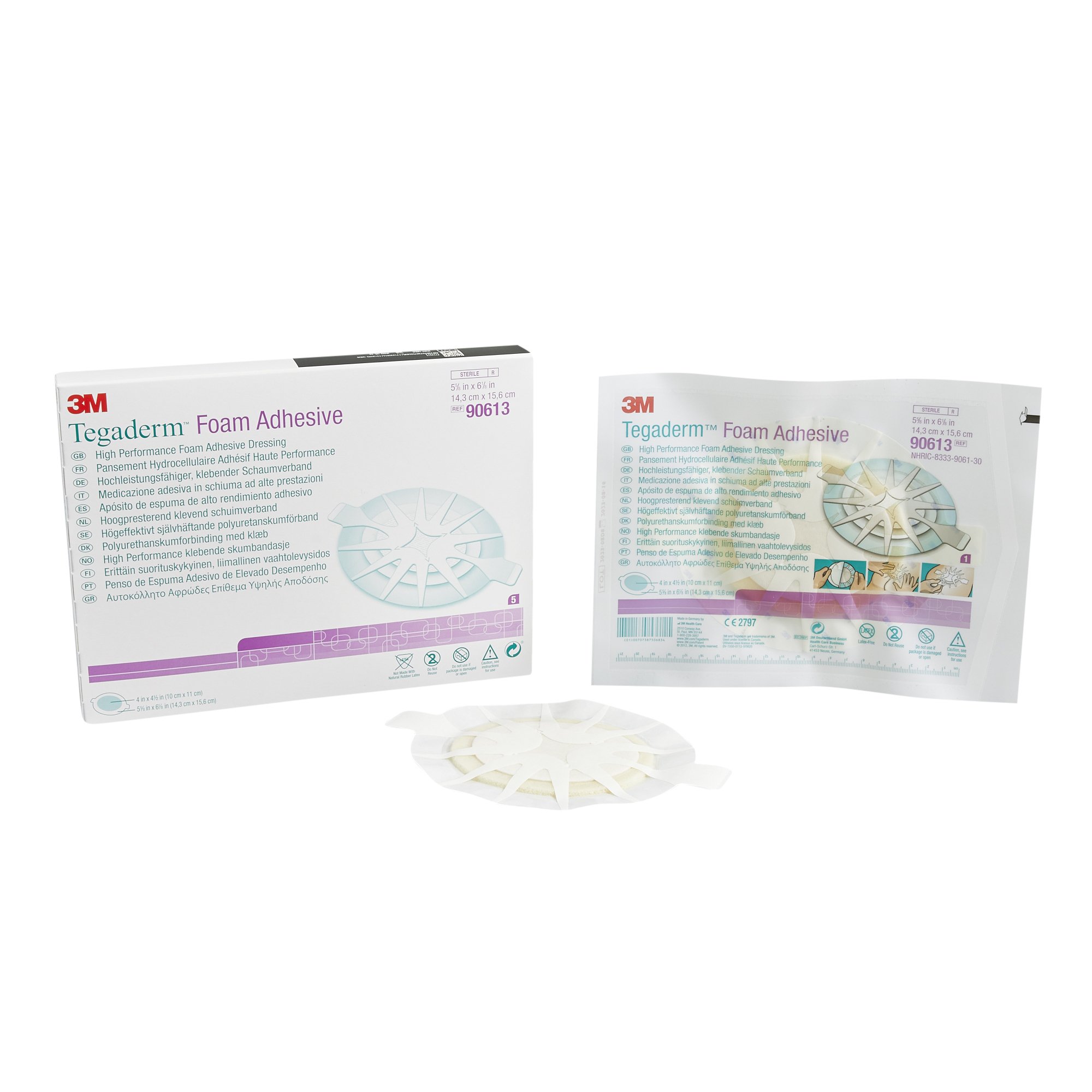 3M Tegaderm High Performance Adhesive w/ Border Foam Dressing, 14.3 x 15.6 cm MK 479850