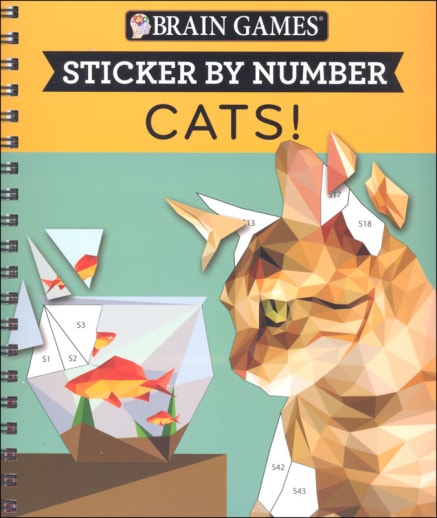 Sticker by Number - Cats! (Brain Games)