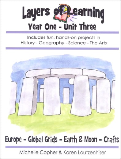Layers of Learning Unit 1-3: Ancient Europe-Global Grids-Earth & Moon-Crafts
