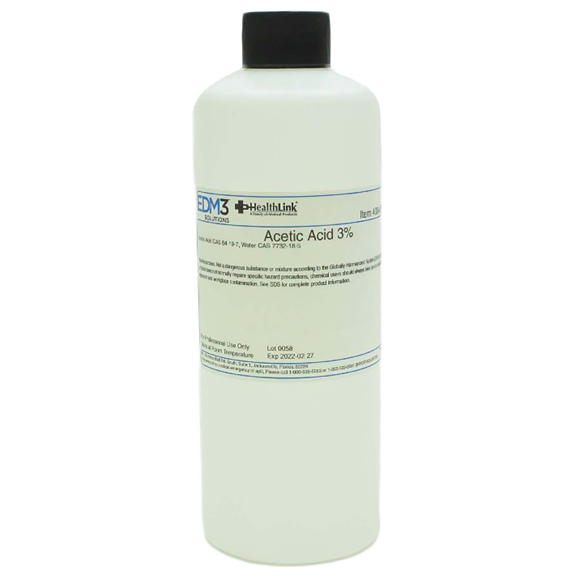 Chemistry Reagent Acetic Acid ACS Grade 3% 16 oz. MK 439348