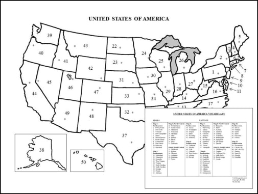 Trick Geography: USA Review Card