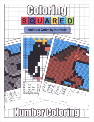 Coloring Squared: Animals Color by Number