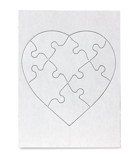 Compoz-A-Puzzle - Heart Shape (6 x 8) 8 Pieces - 10 per pack