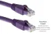 CAT6A Ethernet Patch Cable, Half-moon Boot, UTP, 20ft, Purple