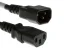 AC Power Cord, C14 to C13, 18 AWG, 2ft, Black
