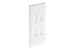 Keystone Wall Plate, 4 Port, White