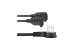 AC Power Cord, 2 Way Splitter, 5-15P Low Profile Angled to 5-15R x 2, 16AWG, 14in, Black