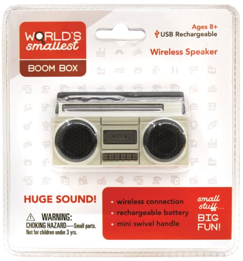 World's Smallest Boom Box - USB Rechargeable