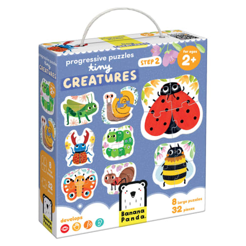 Progressive Puzzle: Tiny Creatures (32 pieces)