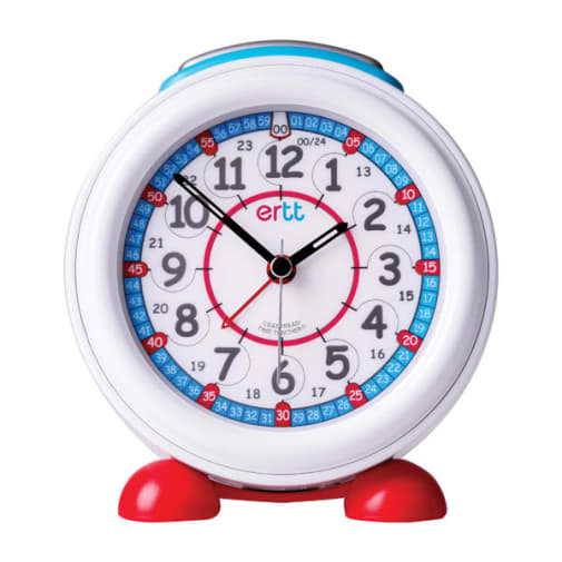 EasyRead Alarm Clock 24 Hour - Red & Blue Face
