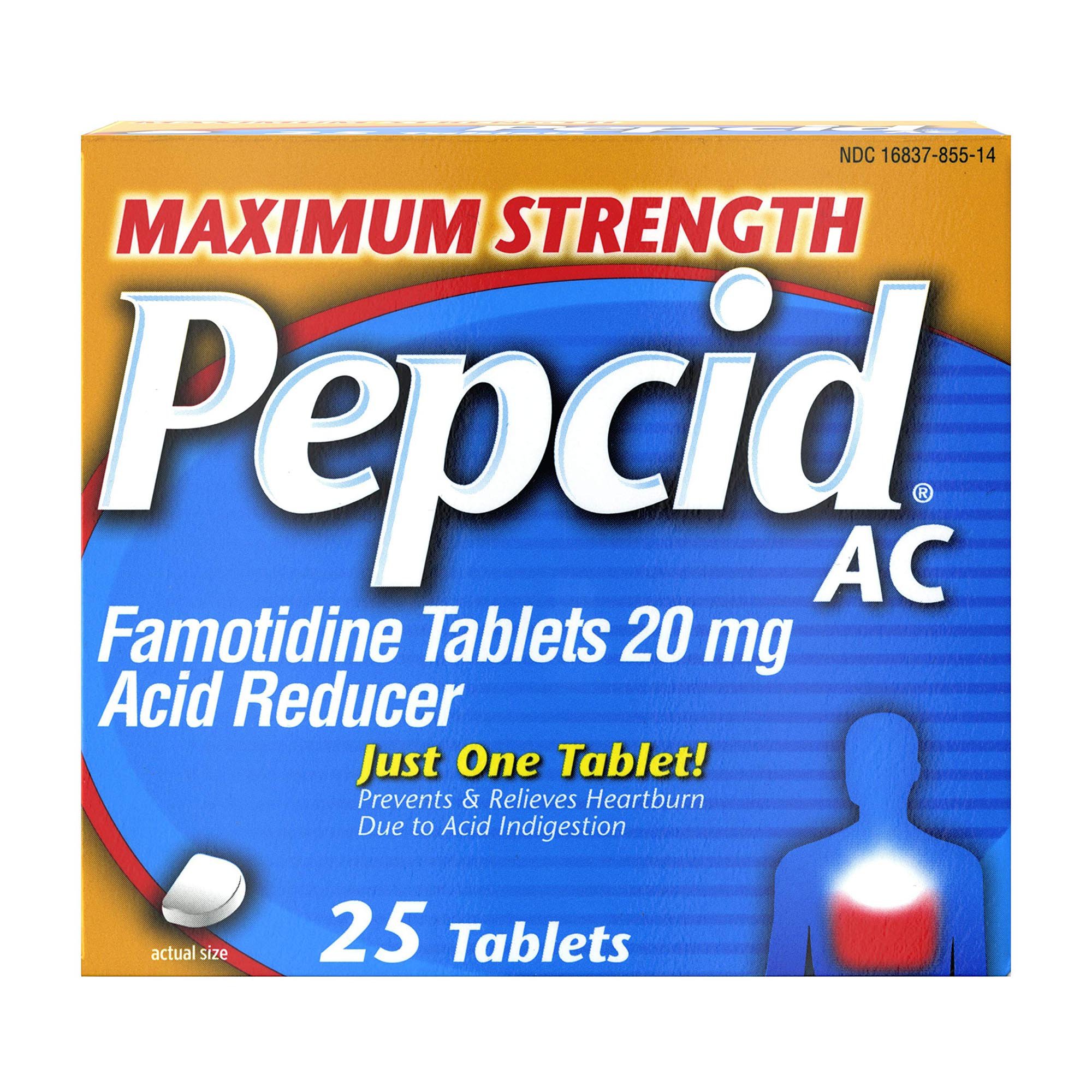 Pepcid AC Famotidine 20 mg Acid Reducer Tablets Maximum Strength MK 1228781