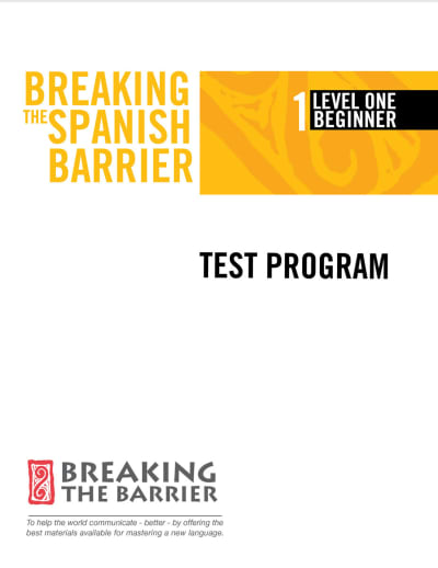 Breaking the Spanish Barrier - Level 1 (Beginning) Teacher Test Program (print)