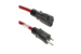 25ft 12/3 SJTW Red Extension Cord, Black Plug