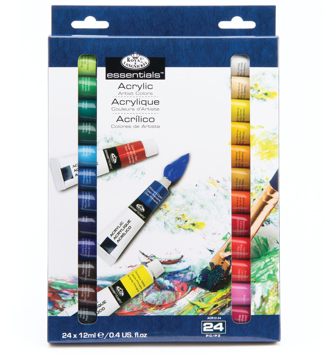 U.S. Art Supply 72-Piece Acrylic Paint Set – 18ml Tubes, Includes Color Mixing Wheel