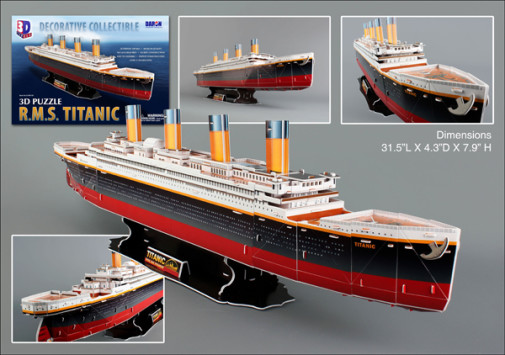 Titanic 3D Puzzle with Lights