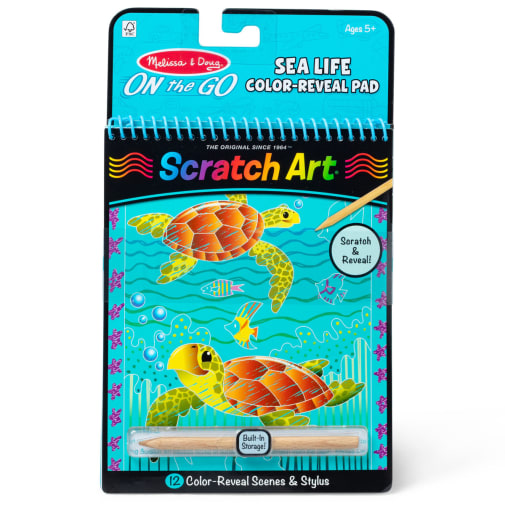 Melissa & Doug Scratch Art Color-Reveal Pad - Sea Life