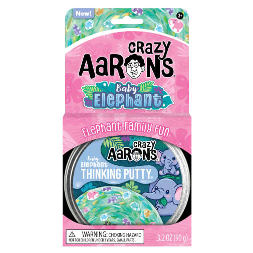 Crazy Aaron's Baby Elephant Thinking Putty 4" Tin