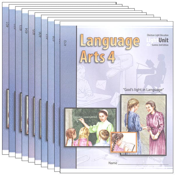 Christian Light Language Arts LightUnit 401-410 Set Sunrise 2nd Edition