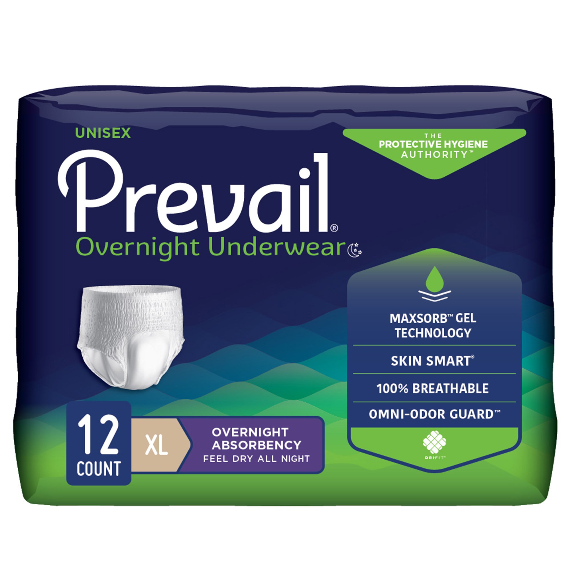 Prevail Overnight Absorbent Underwear, Extra Large MK 1189997