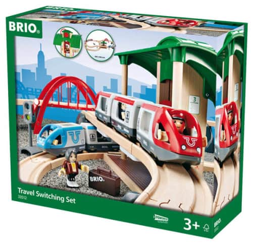 【BRIO】Travel Switching Set 木製レールセット c83e5581feee23f02ee2619de1a44f
