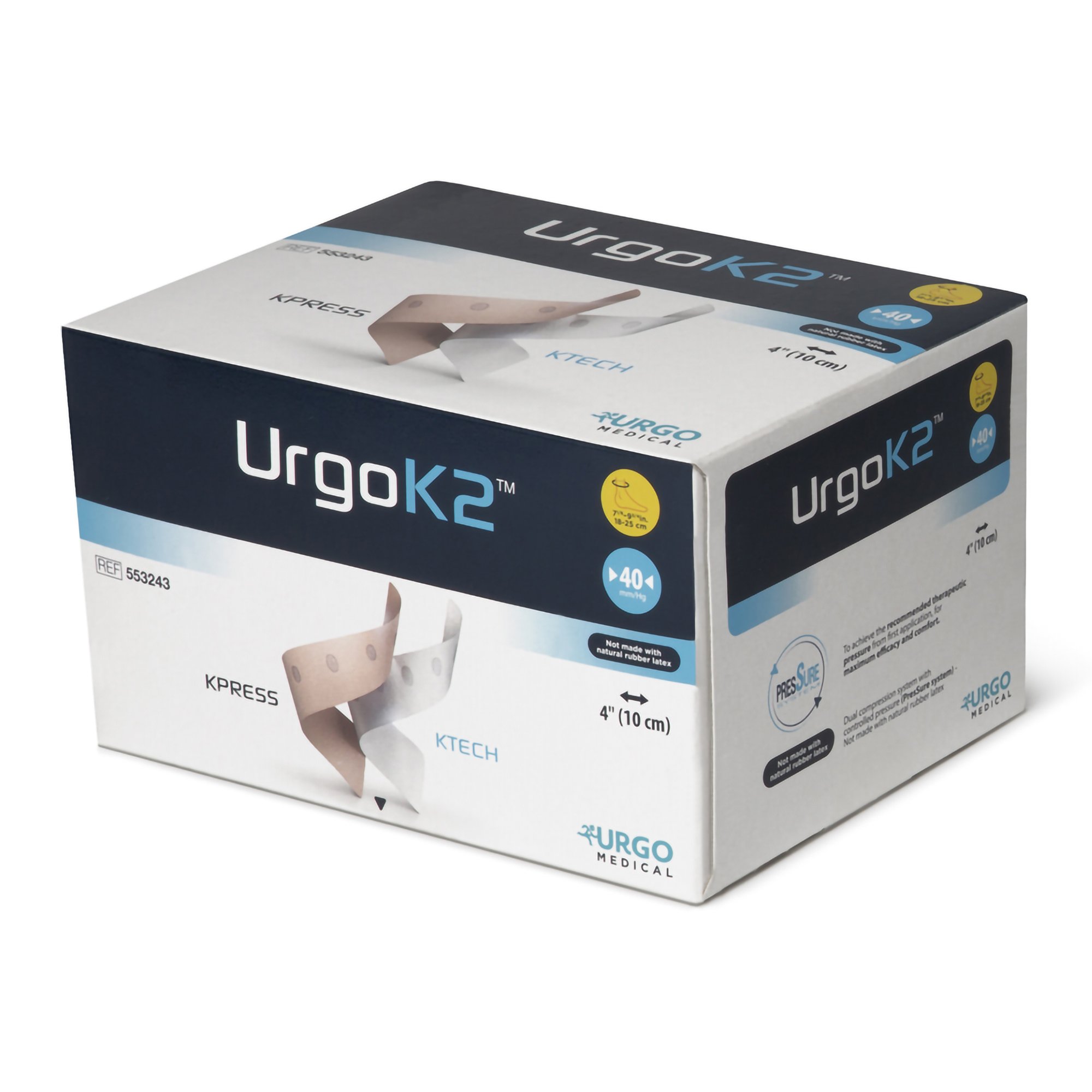 URGOK2 Lite Two Layer Compression Bandage System, 40 mmHg, 4 Inch Wide MK 1173084