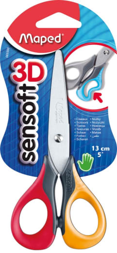 Sensoft 3D 5" Scissors with Flexible Handles for Kids (5"/13 cm)