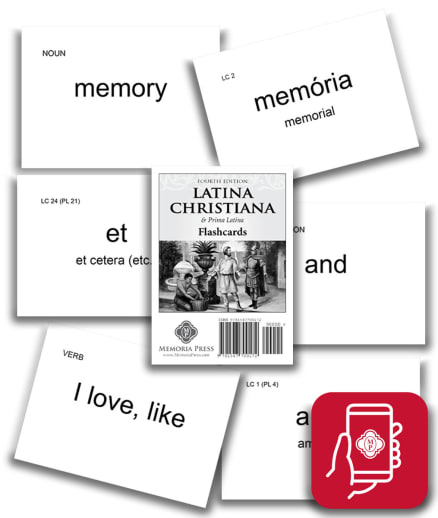 App Access: Memoria Press Latina Christiana & Prima Latina Flashcards (4th Edition)