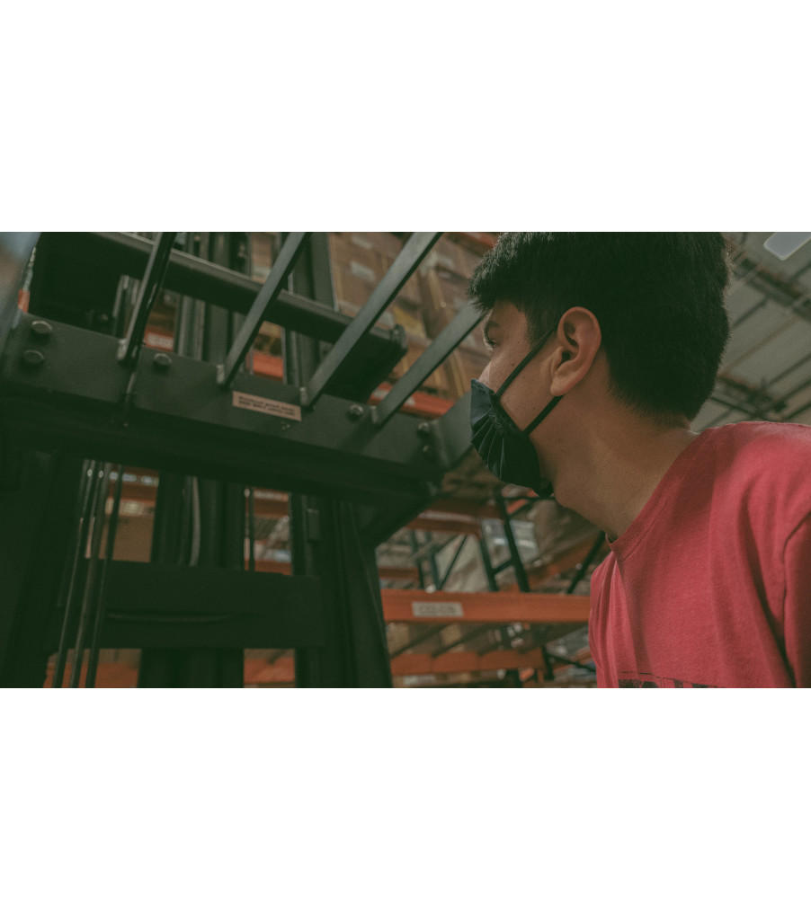 Dark Navy Face Mask, Navy Blue, large image number 2