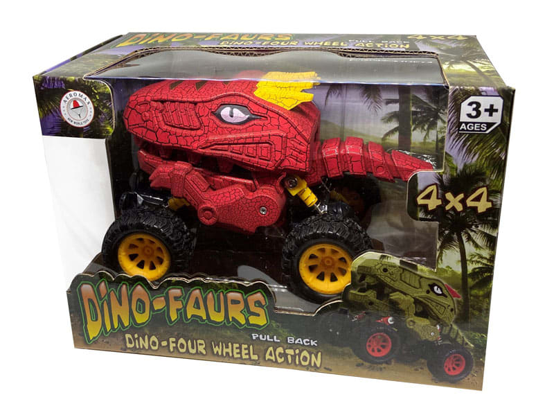 Dino-Faurs Pull Back Toy - Red Dino