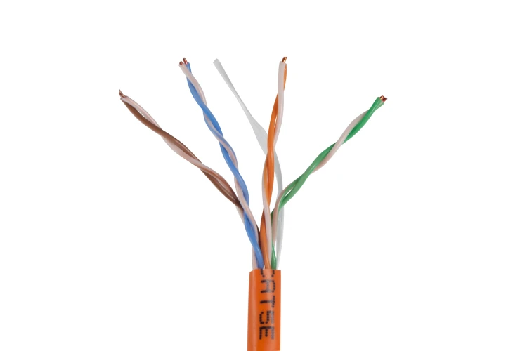 Cat5e Bulk Ethernet Cable, Unshielded, Solid, CMP, Pull Box, 1000 ft, 350 Mhz, Orange