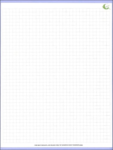 Grid Scratch Sheet / Reusable Scratch Sheet (8.5 x 11")