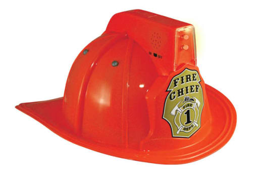 Aeromax Junior Fire Chief Helmet - Red with Siren and Light