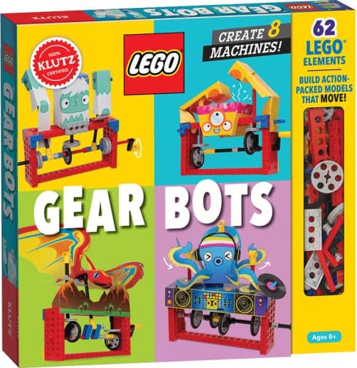 Klutz LEGO Gear Bots Activity Book and Bricks to Build 8 Machines