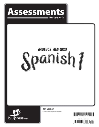 BJU Press Spanish 1 Assessments 4th Edition
