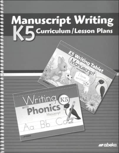 Abeka K5 Manuscript Writing Curriculum Lesson Plans